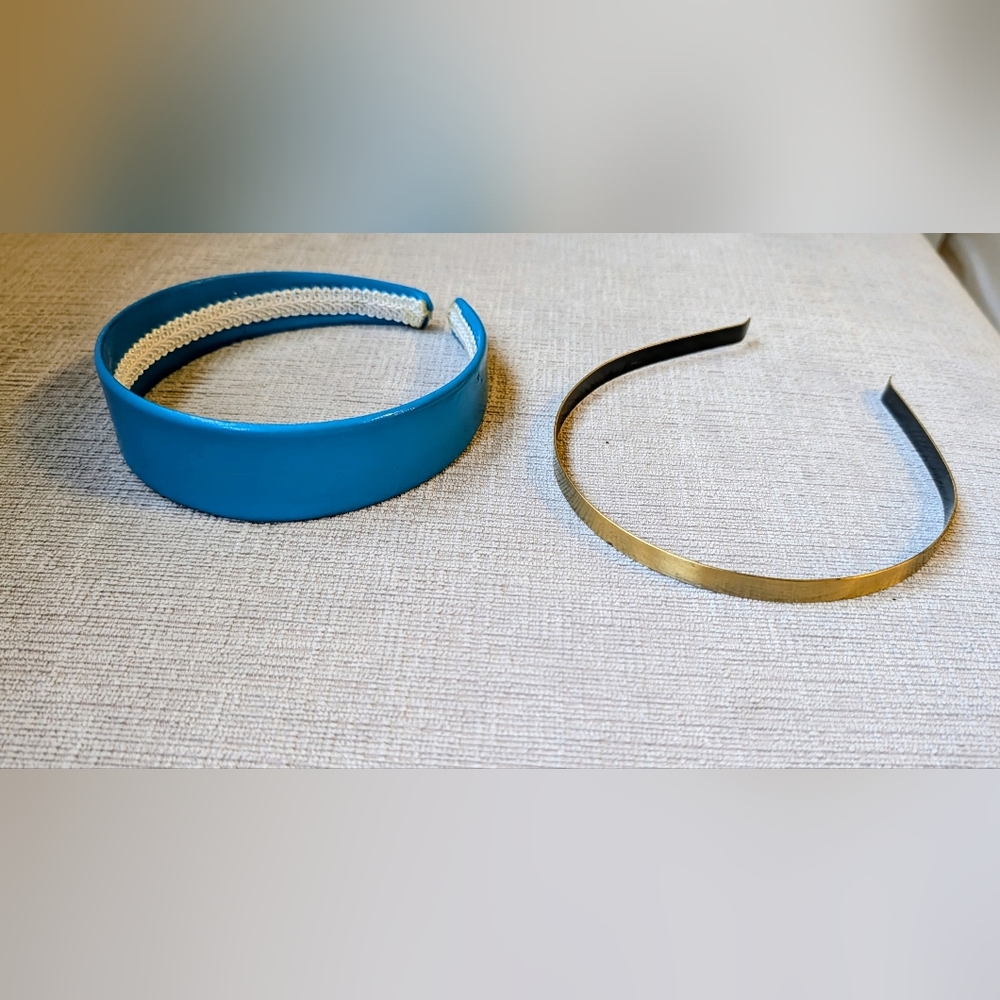 Blue and Gold Headband Set